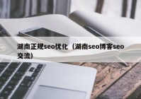 湖南正规seo优化（湖南seo博客seo交流）